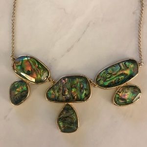 Gold / green stone look necklace